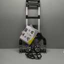 Folding Hand Truck Dolly Cart Aluminum Portable Hand Cart for Daily handling Work180lbs, with Silent Wheel Telescoping Handle Black Bungee Cord, Can Stand Alone Light Weight