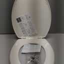 Bemis 7300SLEC Slow Close Toilet Seat, Easy Clean Hinges and Durable Plastic Seat, Made in USA, Elongated, Biscuit
