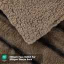 Heated Blanket Electric King- 100"x90" Soft Thick Faux Fur Electric Blanket for Sofa with 5 Heat Levels & 10 Hours Auto-Off Overheat Protection, Warm Cozy Gifts, Brown