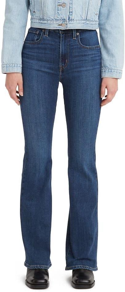 Levi's Women's 726 High Rise Flare Jeans (Size 27, Dark Indigo Worn in)