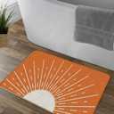 Boho Door Mat - Ocean Sun Boho Welcome & Bath Mat, Indoor & Outdoor Entryway, Kitchen & Bath Decor, 17x30 Rug Style