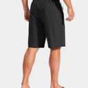 G Gradual Mens Swim Trunks with Compression Liner 7"/9'' Quick Dry Board Shorts Swimsuit Bathing Suit for Men Zipper Pockets (Black, XXXL)