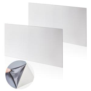 MorningRo 430 Stainless Steel Sheet Metal 24 x 12 Inches 24GA Metal Plates Panel #4 Brushed Finish Magnetic Mount Board Wall Food Truck Restaurant Kitchen Floor Trailer Garage Gym(2 Pack)
