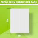 Bubble Pouches Wrap, Clear Not Self-Seal Bubble Out Bags with Double Walled Cushioning, Ideal for Packing, Shipping, Storage, Moving (50PCS-6x8Inches)