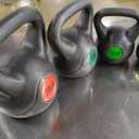 Wide Grip 3-Piece Kettlebell Exercise Fitness Weight Set, Include 5 lbs, 10 lbs, 15 lbs and 20 lbs, Set of 3 or Set of 4