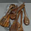 Wooden Spoons for Cooking, 10PCS Teak Wood Cookware Utensil Set with Hooks - Smooth Finish, Non-Stick, Comfortable Grip, Heat Resistant Kitchen Utensils