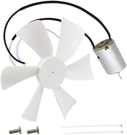 6’’ RV Vent Fan Motor & Fan Blade Replacement, 12V D-Shaft RV Vent Motor Compatible with Heng's, Elixir, Jensen, Jayco,Toyota Dolphin RV 2 Pack