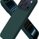 ORNARTO Compatible with iPhone 17 Pro Case 6.3", Slim Liquid Silicone 4 Layers Full Covered Soft Gel Rubber Shockproof Cover, Protective Phone Case for iPhone 17 Pro-Olive Green