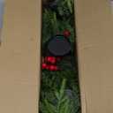 40cm Rustic Christmas Candle Holder 3 Trays with Norfolk Pine Cedar Branches Red Berries for Holiday Dining Table Centerpiece Tabletop Indoor Home Wedding Decorations (Red Berry, 40cm)