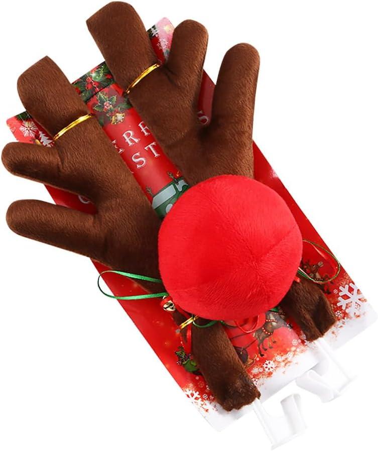 Premium Reindeer Car Kit Antlers, Nose, Auto Christmas Decorations, Premium Antlers Reindeer Kit for Cars, SUV, Vans, Trucks Windows & Grille, Universal Decor Car Accessories (Coffee) Premium Reindeer Car Kit Antlers, Nose, Auto Christmas Decorations, Premium Antlers Reindeer Kit for Cars, SUV, Vans, Trucks Windows & Grille, Universal Decor Car Accessories (Coffee)