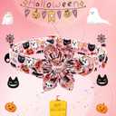 Elegant little tail Dog Collar with Flower, Fall Dog Collar Halloween Pumpkin Flower Collar Dog Girl Pet Collar Dog Collars for X-Large Dog