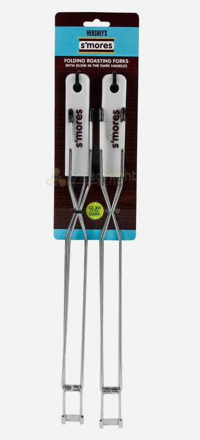 Mr. Bar-B-Q Glow-In-The-Dark HERSHEY’S Foldable Roasting Fork 2Pack