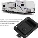 Trailer Shovel Door , Stylish Black Shovel Handle Heavy Duty Locking for Campers