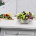R-kay 6 Pack Extra Large Square Serving Bowl - 128 Ounce Plastic Serving Bowls For Entertaining - Clear Plastic Bowls For Salads And Snacks - Disposable bowls For All Occasions
