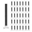50-Pack Baluster Connectors for 1/2'' Square Balusters for Staircase Interior,Flexible Adjustable Baluster Connectors
