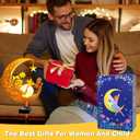 ZNYCYE Solar Lights Outdoor Decorative Moon Angel Solar Stake Lights Pathway Lights, Birthday Gifts for Women mom Grandma,Fairy Garden Decor Waterproof for Walkway, Yard, Lawn, Patio (Warm White)