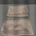 Bedsure King Size Satin Pillowcase Set of 2 - Beige Silky Pillow Cases for Hair and Skin with Envelope Closure, Similar to Silk Pillow Cases, Gifts for Women Men, 20x36 Inches, 2pcs