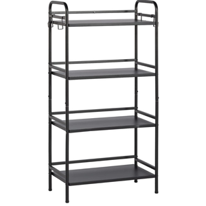 HDANI Storage Shelves, 4-Tier Metal Storage Rack with Shelf,Shelf Organizer,Garage Standing Shelving Unit for Laundry,Bathroom,Kitchen,Pantry, Closet,23.6''W X 13.8''D X 50 H''H,Black
