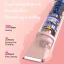 Bikini Trimmer for Women, 3 in 1 Hypoallergenic Painless Ceramic Blade Electric Face Razors for Shaving, Facial Pubic Hair Removal Shaver for Shower Use Summer Essentials (Light Red)