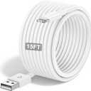 Extra Long iPhone Charger Cable 15 ft/5M,[Apple MFi Certified] USB to Lightning Cable15 ft, iPhone Fast Charging Cord for Apple iPhone 14/14pro/13/12/11/11Pro/11Max/ X/XS/XR/XS Max/8/7,iPad (White)