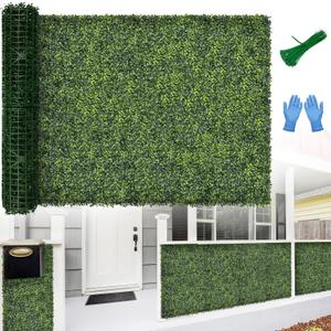 Artificial 48x144 in (48 Sqft) Boxwood Grass Wall Backdrop Roll