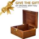 Wood Box Large Decorative Acacia Wooden Storage Hand-Crafted box Hinged Lid Locking Key Removable and Divider Premium Keepsake Memory Chest Gift Boxes 11 X 8.5 X 5 Inches for Jewelry Photos Valuables