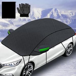 COFSODI Windshield Snow Cover 142in Half Car Protector, Waterproof Sun Shade for Winter Ice UV, Fits Camry Rav4 SUV Sedan, Quick Install for Outdoor Parking Tree Shade Garage Driveway Frost Rain Use : Automotive