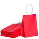 SUNCOLOR 18 Pack Small Red Gift Bags with Handles – 6" Recyclable Paper Goodie Bags for Party Favors, Kids Birthday, Weddings, Christmas, Valentine’s Day