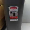 Rubbermaid Spring Top Trash Can with Lid 13 Gallon Gray Plastic Garbage Bin for Home/Kitchen/Office/Garage
