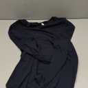 Missufe Women's Long Sleeve Ruched Casual Sundress Bodycon Sheath Knee Length Dress M