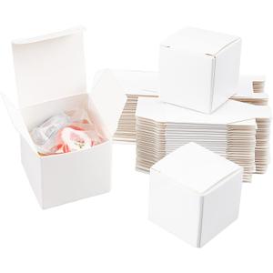 PH PandaHall 30 Pack Kraft Paper Box 1.57" Mini White Paper Gift Packaging Box with Lid Soap Box Foldable Cardboard Earring Ring Jewelry Favor Treat Boxes for Mother's Day Wedding Birthday