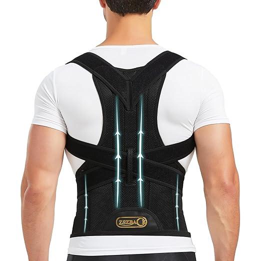Back Brace Posture Corrector for Men & Women, Upgraded Full Back Support with Adjustable Shoulder Straightener and Waist Support Straps, Breathable Back Brace for Office Work, Long Sitting & Daily Wear, Comfortable Posture Support for Upper & Lower B, size: 2XL
