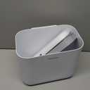 Compost Bin Kitchen for Countertop or Under Sink, 2.6 Gallon Hanging Small Trash Can with Lid, Garbage Can for Cabinet Door, Indoor/outdoor Food Waste Bin for Kitchen, Bathroom, RV, Office, White