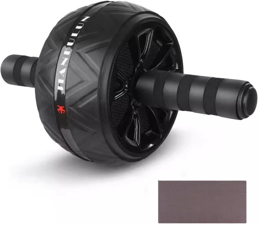 Ab Roller Wheel and Knee Mat, Abs Workout Equipment for Abdominal & Core Strength Training, Home Gym Fitness Exercise Wheels for Women Men, Abdominal Wheel (black)