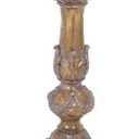 Deco 79 Polystone Decorative Candle Holder Tall Standing Candle Stand, Candlestick Holder 8" x 8" x 22", Gold
