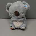 QFCST Relief Koala Breathing Stuffed Toy, Anxiety Relief Plush Breathing Animal, Sleeping Koala Plush Breathing with Musical Lights & Rhythmic Breathing Motion