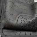 FH Group Premium Liners Tall Channel Trimmable All Weather Rubber Full Set Car Floor Mats (Gray) w. Trimmable All-Season Cargo Liner (Black) - Universal Fit for Cars Trucks and SUVs