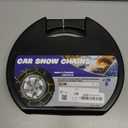 Snow-Chains Auto Fixing 1 Min Quick Fit Easy Installation Tire-Chains, Portable Reusable Universal Emergency Tire Traction Chain for Passenger Car, Pickup Trucks and SUV - Set of 2 (HKN-110)