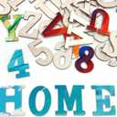 Wooden Letters for Crafts, 2 Inch Unfinished Capital Wooden Alphabet Letters&Numbers Wood Letters for DIY Painting Arts Home Decorations Spelling Learning(168Pcs)