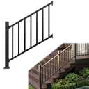 Akenow 36 in H x 4 ft W Porch and Deck Railing Kit,Railing Kit Stair Guard Rail for Deck, Porch, Patio, Balcony and Steps