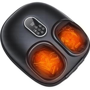 NEWBULIG Foot Massager Machine with Heat, Air Compression and Deep Kneading, 6 Modes Shiatsu Foot Massager for Muscle Relief, Gifts for Women, Men and Parents