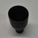 TriTrust Exhaust Tip, 2.5 Inch Inlet, 4.5'' Outlet 7'' Long Muffler Tip, Powder Coated Black Stainless Steel Truck Car Tail Tip, Weld On 2.5'' Outer Diameter Tailpipe, 2.5"ID x 4.5"OD x 7"L