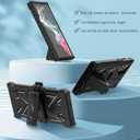 FNTCASE for Samsung Galaxy S22 Ultra Case: Built-in Screen Protector & Kickstand & Belt-Clip Holster, Full-Body Dual Layer Rugged Heavy Duty Shockproof Protective Phone Cover-Black