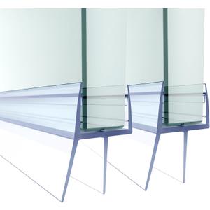 Shower Door Bottom Seal,2 PCS 1/2" X 36" Shower Sweep for 1/2 Inch Glass,Frameless Glass Shower Seal Strip to Seal 12mm Door Gap, Stop Shower Leaks and Create a Water Barrier