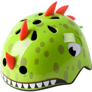 Toddler Kids Bike Helmet, Adjustable and Multi-Sport, (Green dragon), Size: S: 50-54 cm / 19.6"-21.3"