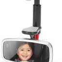 Diono See Me Too Rear View Forward Facing Baby Mirror for Car, Fully Adjustable Driver Mirror with Wide Crystal Clear View, Shatterproof, Crash Tested (One Size (Pack of 1))