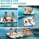 AWSUM Inflatable Floating Dock, 8ft Water Platform for Water Party | Capacity for 4-6 People, Durable Dock Float With Non-Slip Surface For Swimming, Relaxing, Sunbathing And Fishing, 8 X 6 Ft, Black