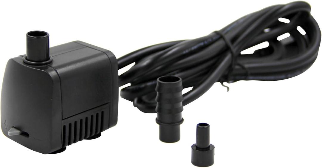 Teamson Home Water Pump for Fountains, Garden Ponds, and Birdbaths, 119 GPH, 2.5 Inch Length, Black