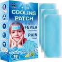10 Sheets EasYeah Kids Cooling Patches for Fever Discomfort & Pain Relief, Cooling Relief Fever Reducer, Soothe Headache Pain, Pack of 10