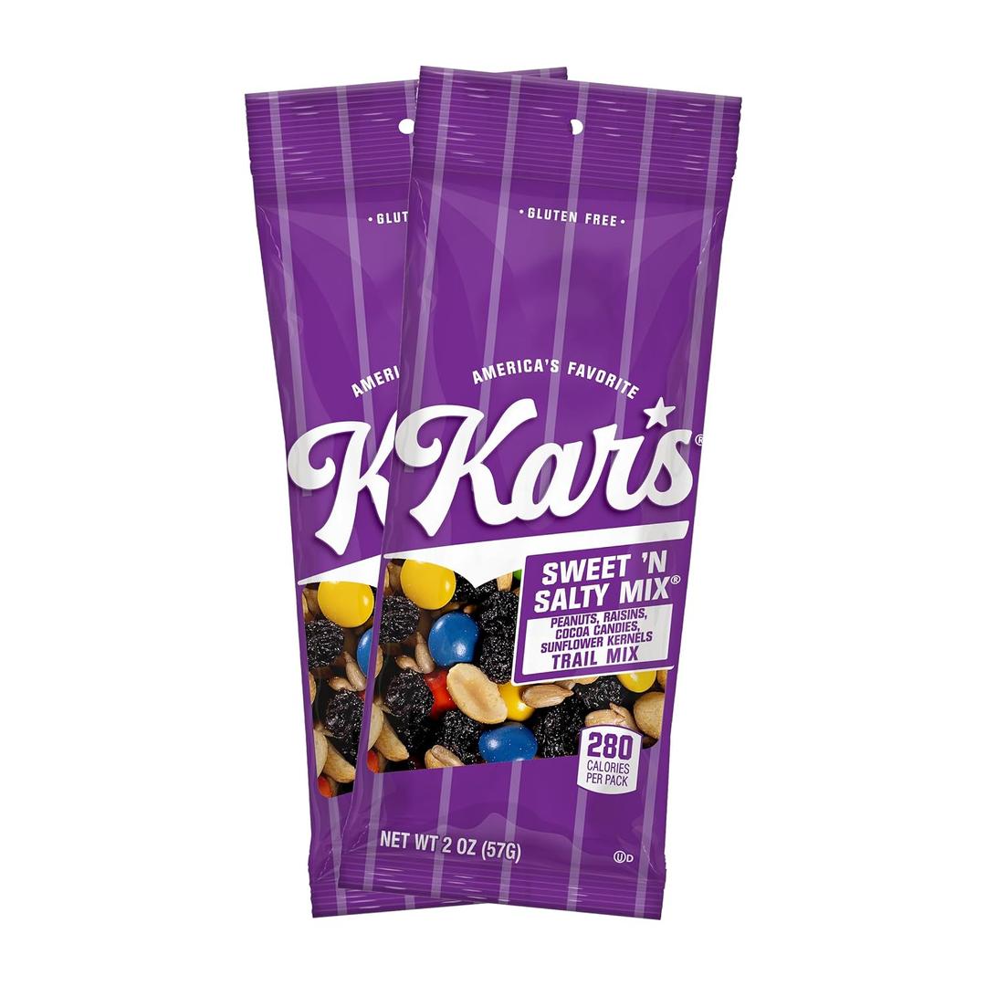Kars Nuts Sweet N Salty Trail Mix, 2 oz Pouch (Pack of 72), Gluten-Free Trail Mix Snack (EXP 12/31/26)